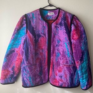 Marbled Design Fitted Coat / Blazer